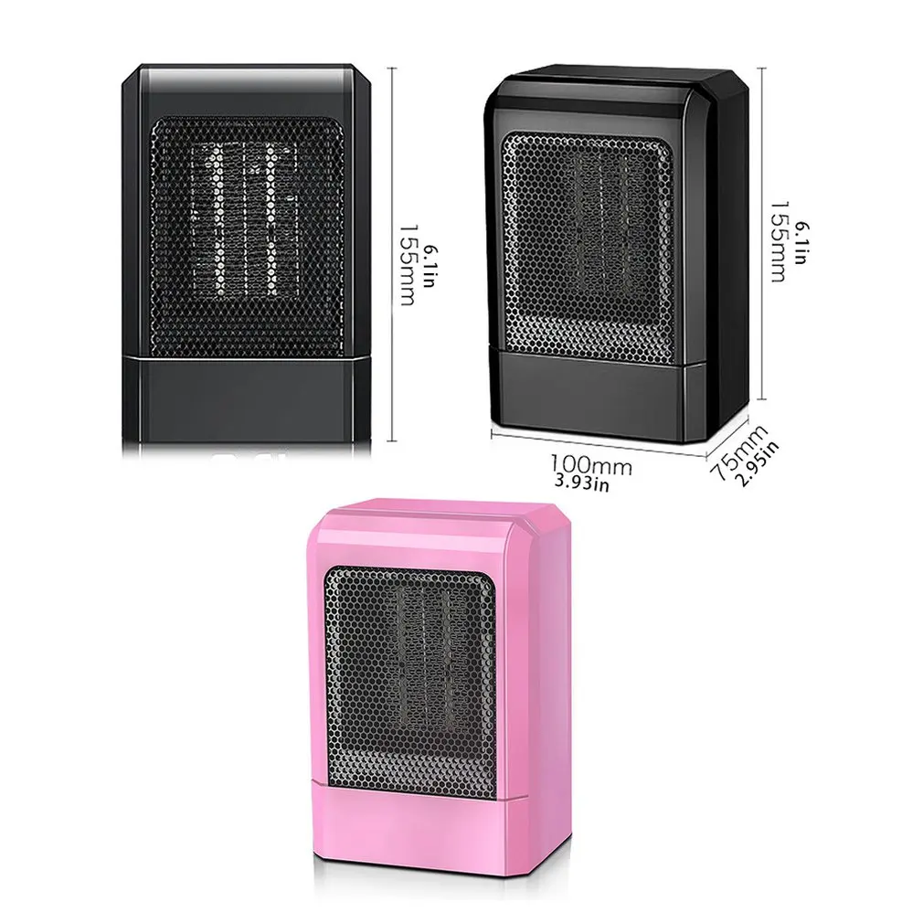 

500W Mini Electric Fan Heater PTC Ceramic Fast Heating Heater Office Desktop Convector Small Portable Electric Warmer