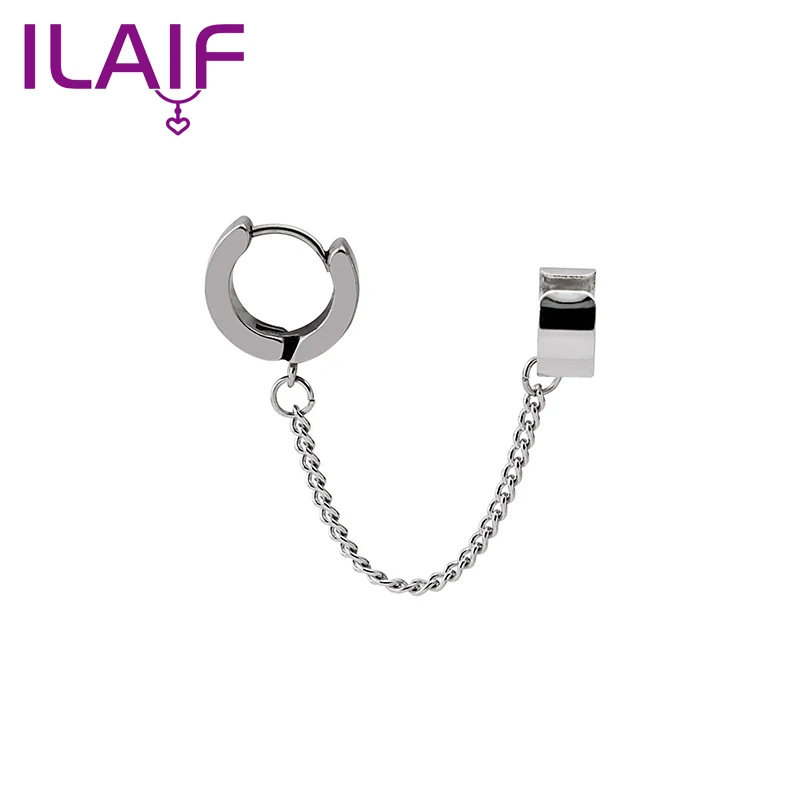 

Men And Women Hong Kong Style Stainless Steel Chain Earrings Ear Bone Clip Trend Hip-Hop Style Earrings Jewelry Small Gifts