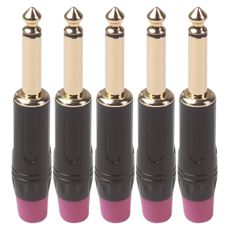 

1 Pcs 6.35mm Electric Guitar Audio Cable Welding Plug DIY & 1 Pcs 3.5mm Welding Headphone Plug