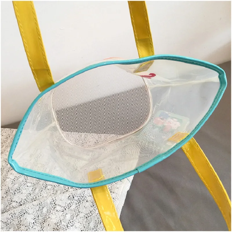 

Women Bags Cartoon Shopping Bags PVC Shoulder Bags Fashion Tote Bags for Girls Kawaii Handbag Designer Tote Bag 2021 Clear Bags