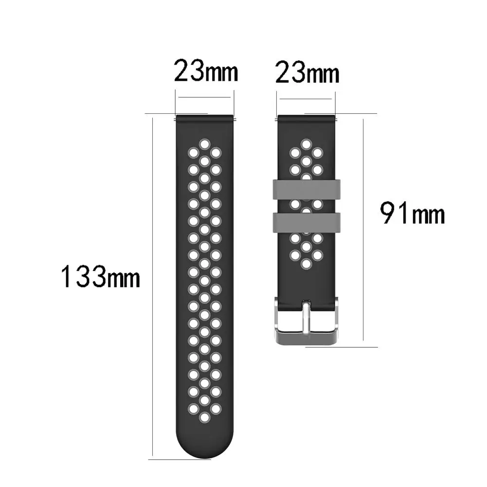 Ремешок для часов водонепроницаемый силиконовый браслет сменный дышащий умных