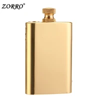 new zorro retro permanent matches lighter windproof pure brass kerosene oil flint lighter cigarette pipe lighter gadgets for men