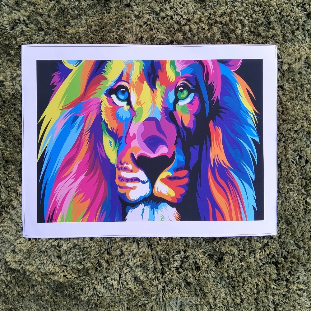 Король Лев животные масляная краска холст современный художественный постер для