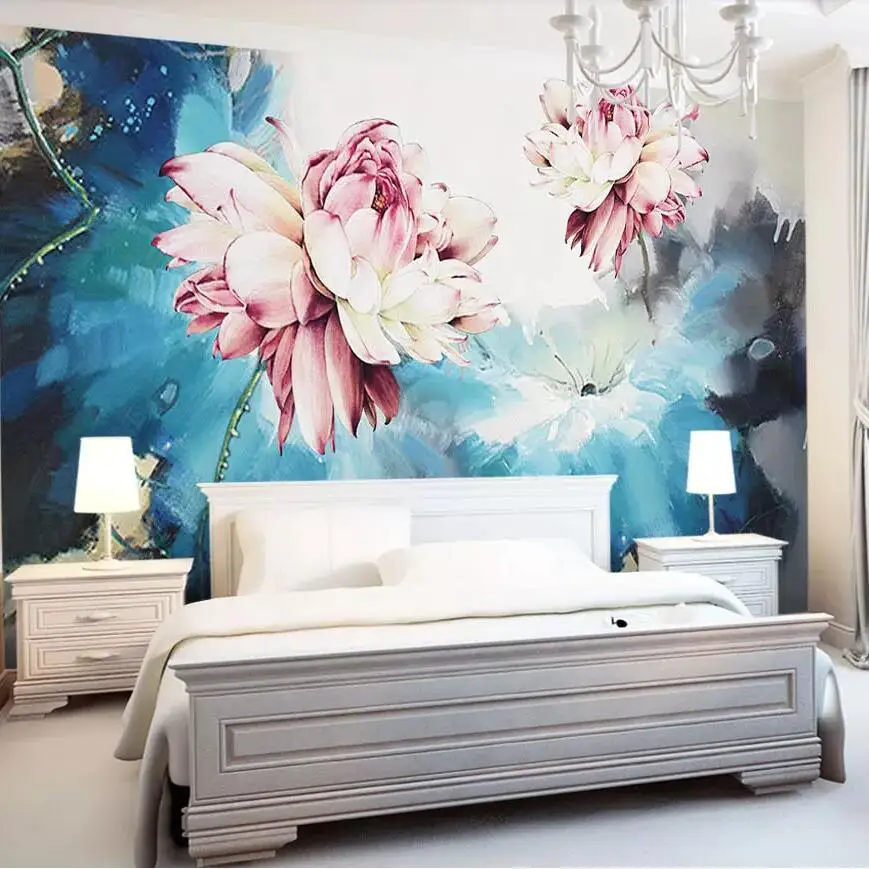 Изготовленный на заказ обои американский ретро картина маслом с цветочным