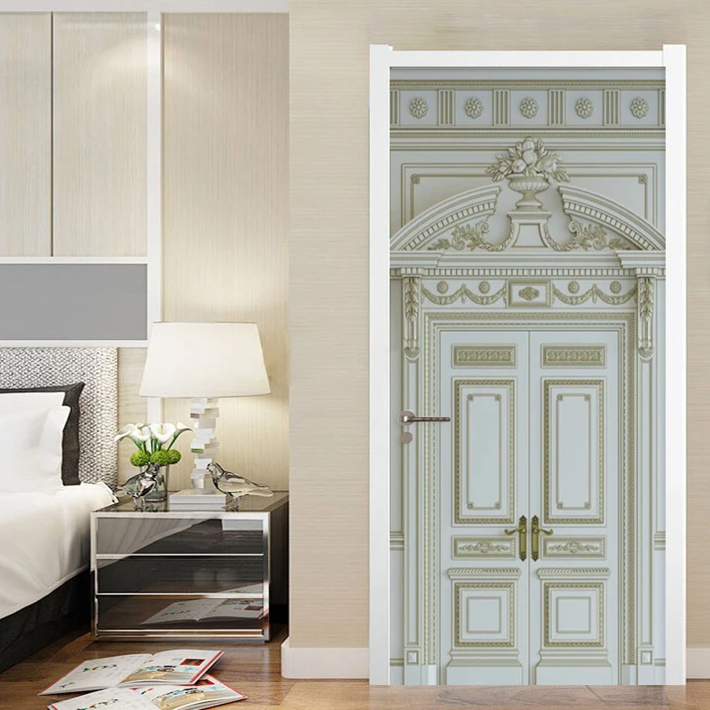 Высококачественная рельефная объемная дверная наклейка с глубокой текстурой