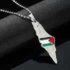 Ожерелье с подвеской в виде арабской и ивритской карты, женские подарки, украшения из Израиля