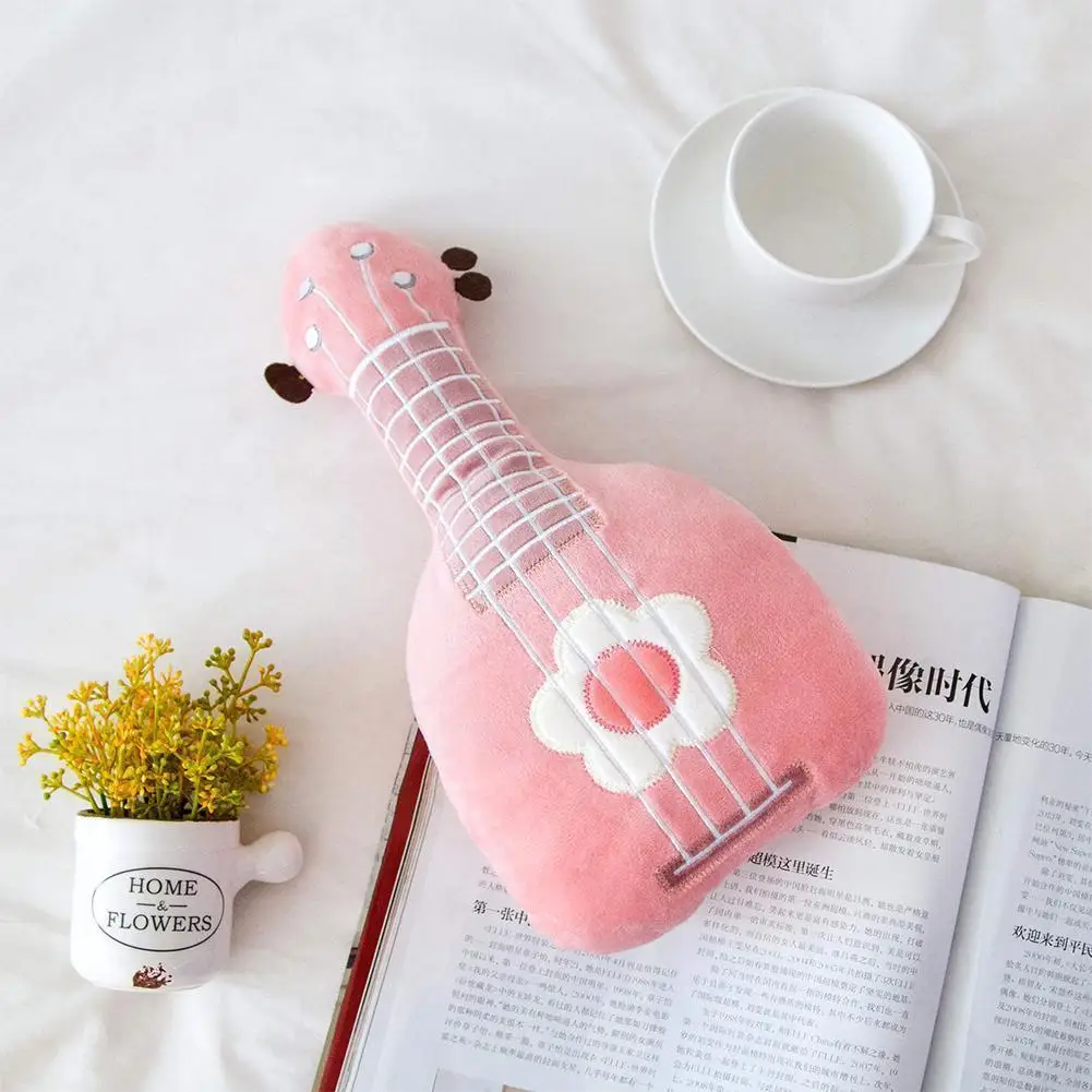 

Cute Guitar Plush Pillow Sofa Car Home Decor Soft Plush Stuffed Toy Birthday Gift For Friends Christmas Gift L8l2