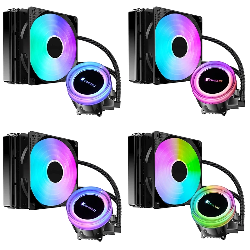 Jonsbo Tw-120 Pc Cpu водяное охлаждение 4Pin ШИМ интегрированный кулер водяного охлаждения