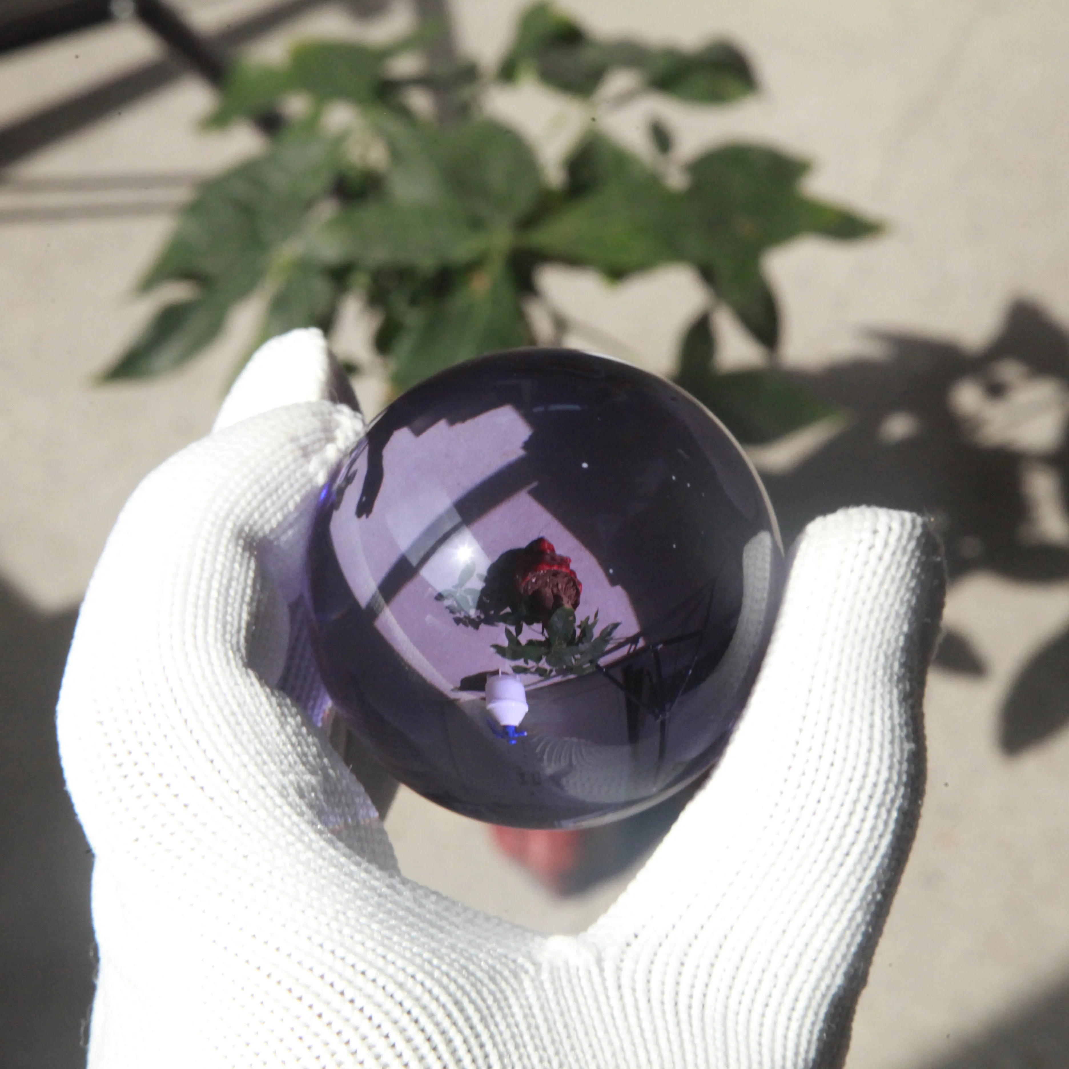 

Clear Purple Crystal Glass Ball 50mm-260mm Lensball for Sphere Photography Decoration Home Decorative Balls