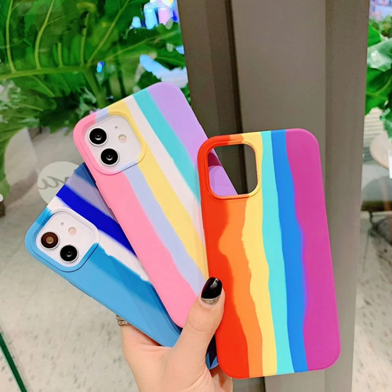 

Luxury Cartoons Shockproof Silicone Case For iPhone 11 X Xr Xs Max Case 12 11 Pro Max 8 7 6s Plus SE Liquid Silicone Back Cover