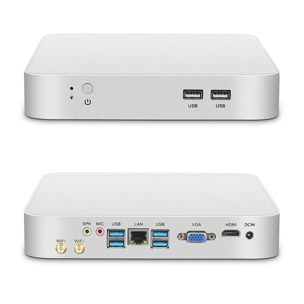 Verkauf Mini PC Intel Core I7-4500U I5-4200U HDMI VGA 6 * USB WiFi Gigabit LAN DDR3L MSATA HTPC Nettop Unterstützung Windows 10 Linux