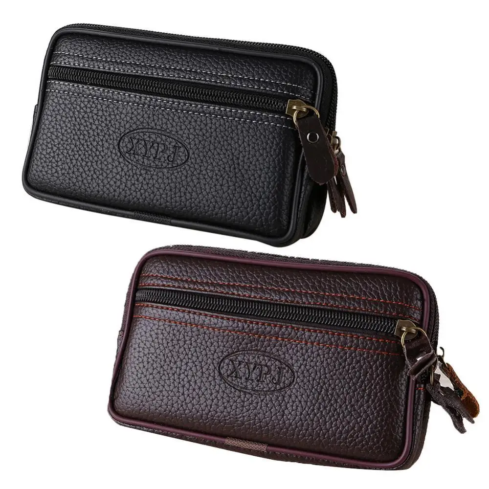 

Men Vintage Faux Leather Fanny Pack Waist Bag Travel Hiking Phone Holder Purse