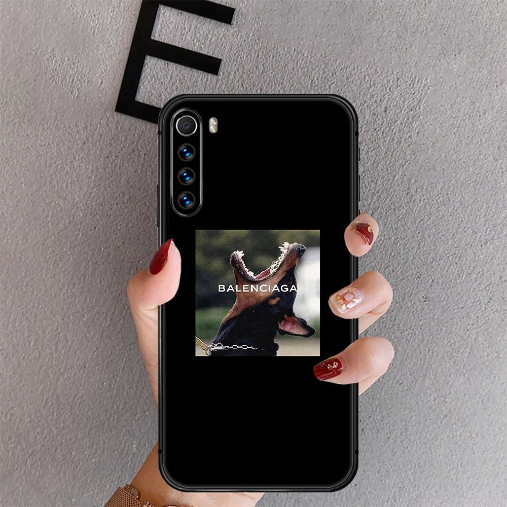 

French Luxury Fashion Brand Phone Case Cover For Xiaomi Redmi Note 7 7A 8 8T 9 9S 9A 10 K30 Pro Ultra Black Waterproof Coque