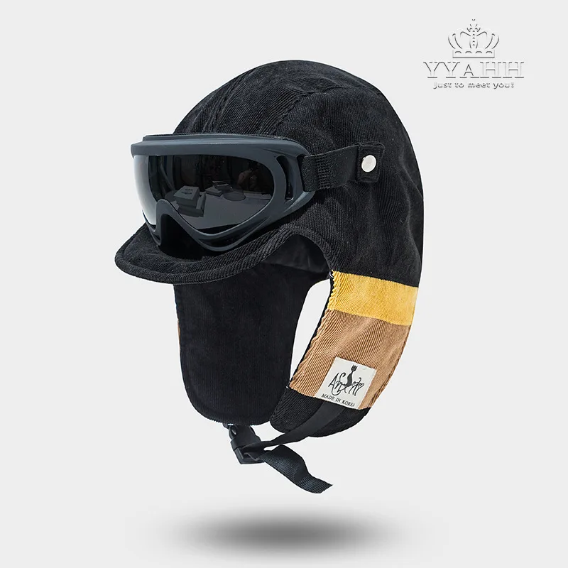 

Glasses Lei Feng Hat Children's Winter Windproof Ear Cap Earmuff Retro Korean Men's Fashion