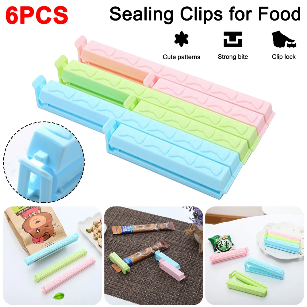 20/10Pcs Dropship Portable New Kitchen Storage Food Snack Seal Sealing Bag Clips Sealer Clamp Plastic Tool Kitchen Accessories