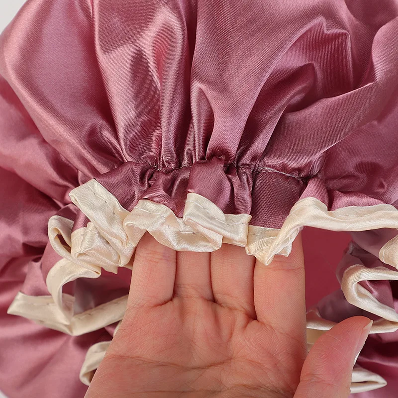 Утолщенная двухслойная Водонепроницаемая шапка для ванны взрослых двухслойный