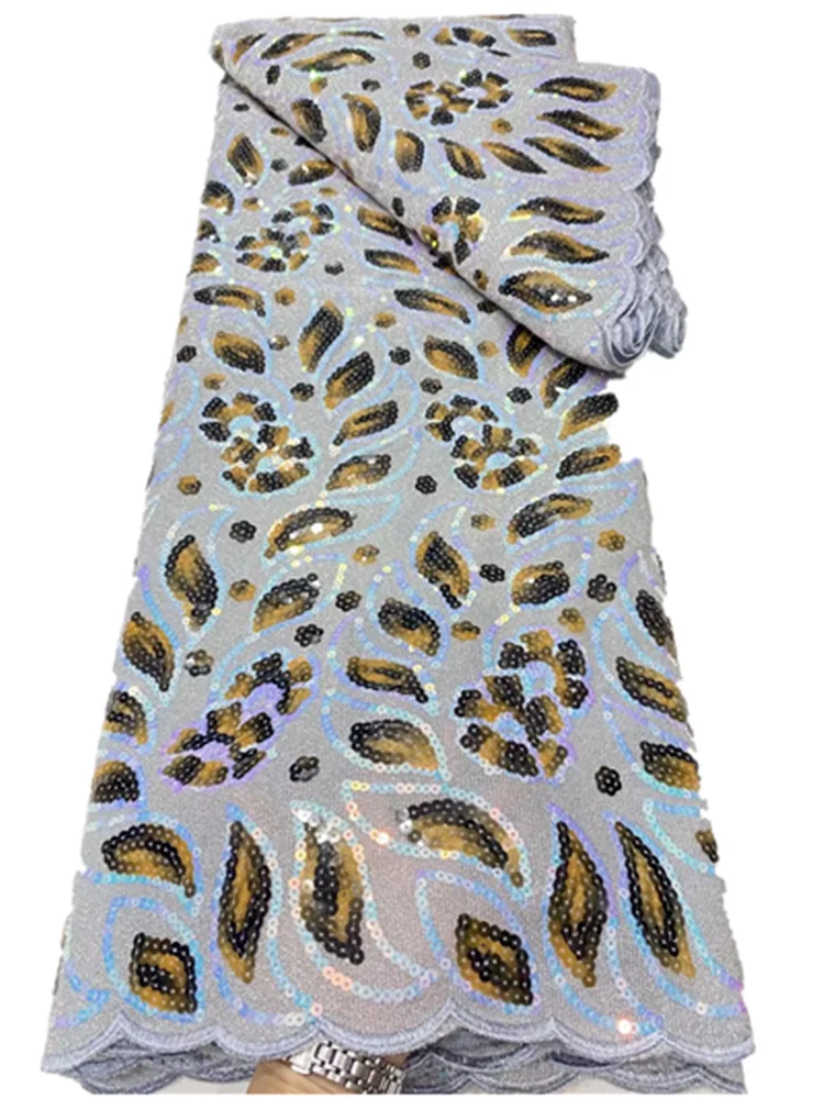 Французская фотография белая золотая вышивка фототкань 5 ярдов африканская