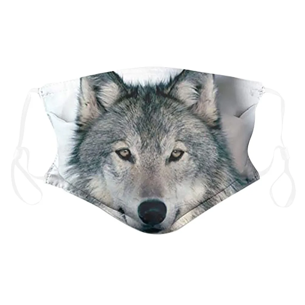 

Adults protective masks + 2pcs PM2.5 filters 3D animal printed Men & Women outdoor Dustproof Reusable Protective Mask Mascarilla