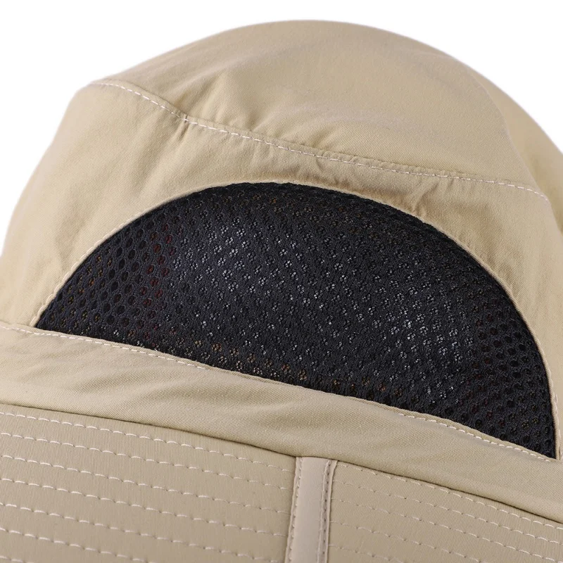 

2019 UV sun protection hat Fishing Cap for man women Wide Brim Breathable Mesh Fishing Hat .