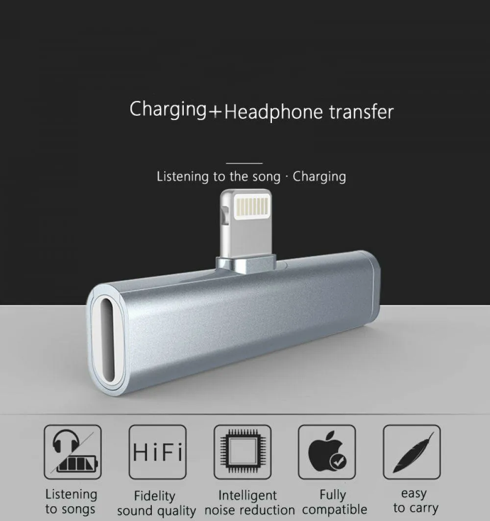 2 в 1 сплиттер для Lightning Аудио зарядки музыки вызова адаптер для IPhone 7 8 Plus/X наушников сплиттер адаптер конвертер