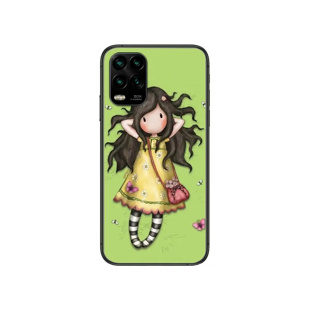 

Cute santoro gorjuss doll Phone Case For XiaoMi Redmi 11lite ultra 9 8A 7A 6 A Pro T 5G K40 Anime Black Cover Silicone Back Pret