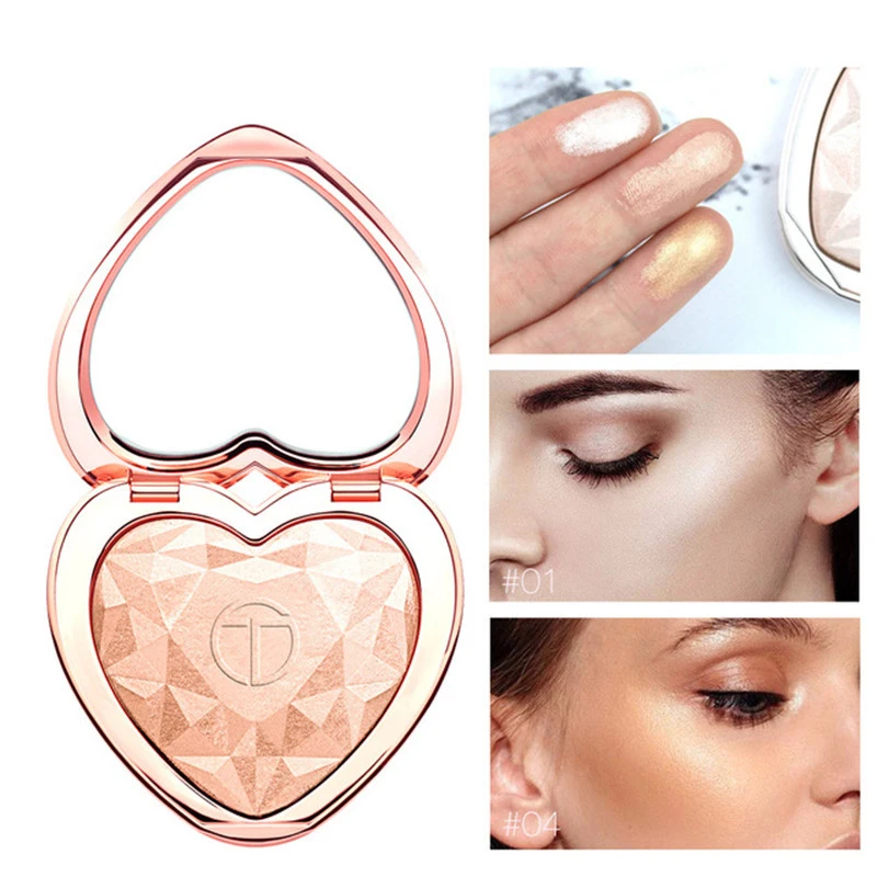 

NEW Face Contouring Makeup Highlight Shimmer Highlighter Powder Palette Face Bronzer Highlighter Brighten Skin 4 Colors