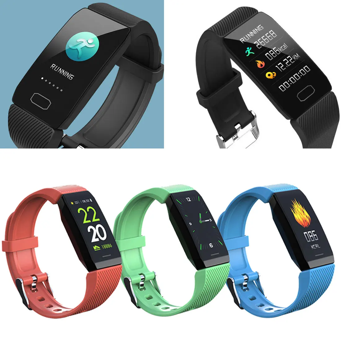 

Special Offer Q1PLUS Explosive Big Screen Bluetooth Multifunction Sports Bracelet Heart Rate Smart Bracelet