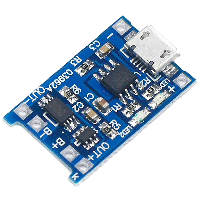100 шт. TP4056 TC4056 Micro USB 5 в 1 а 18650 модуль зарядного устройства литиевой батареи
