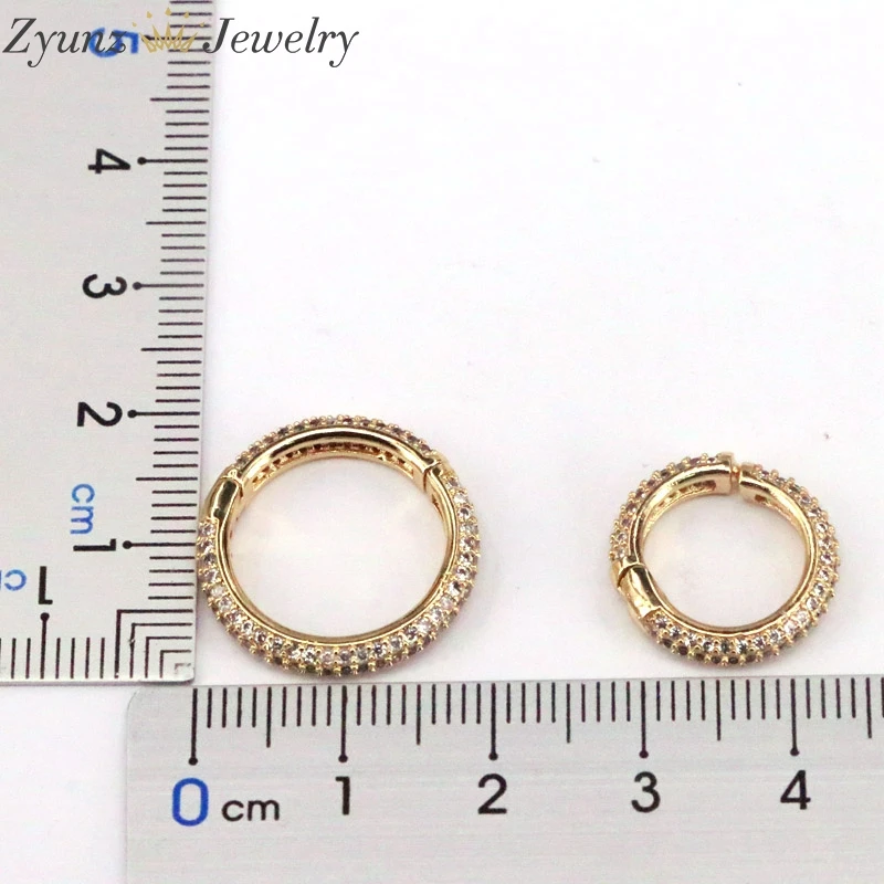 Металлическая застежка-карабин с микро-инкрустацией фианитом пружинная пряжка