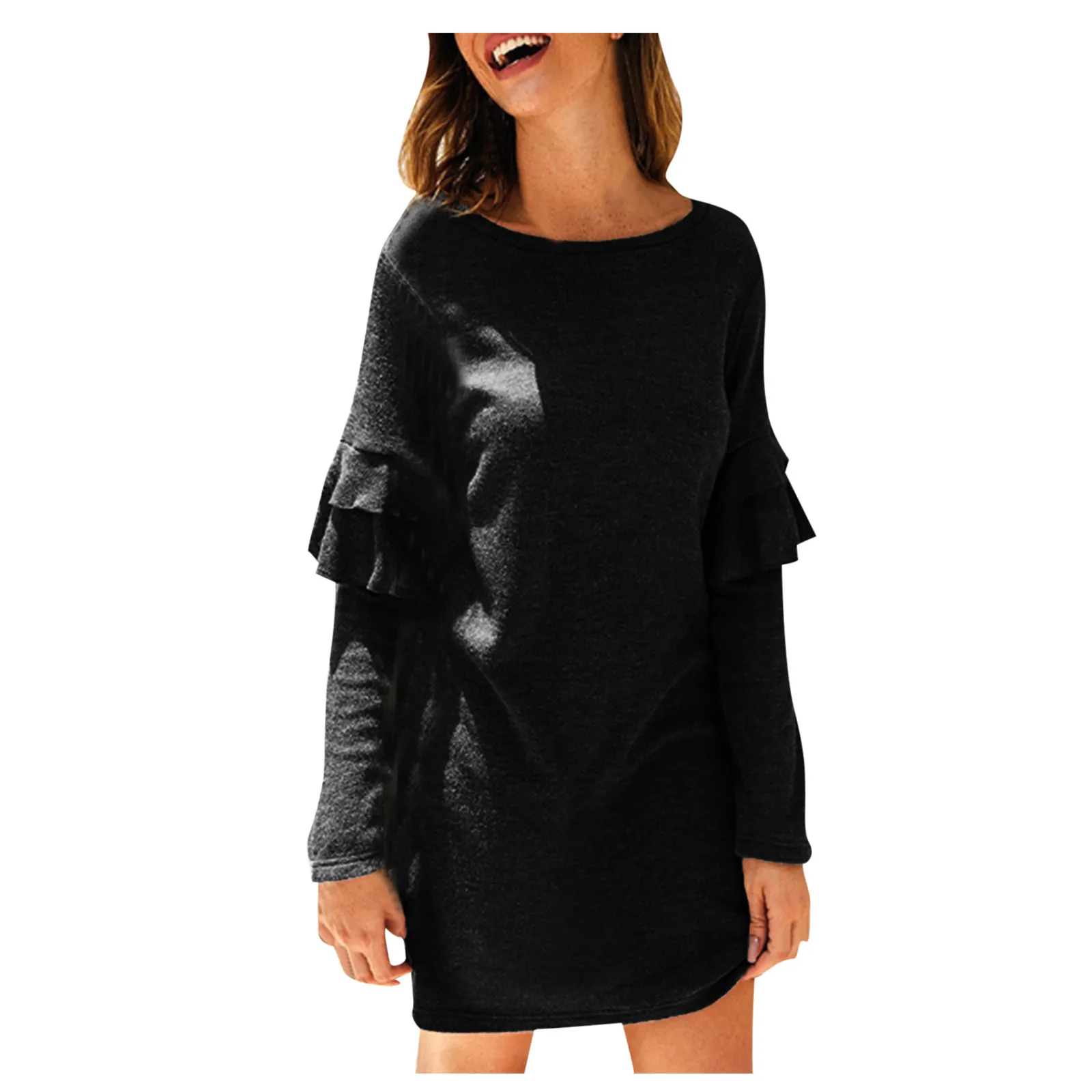 

Модное сексуальное женское летнее Мини-Платье с круглым вырезом, повседневные однотонные платья для женщин 2021 Vestidos Mujer Verano