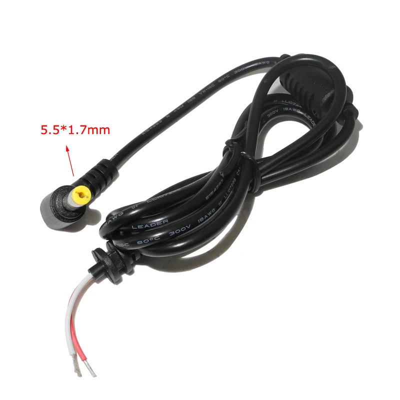 

5.5x1.7mm DC Power Charger Plug Cable Connector 90 Right Angle Cord for Acer Laptop / Notebook Adapter