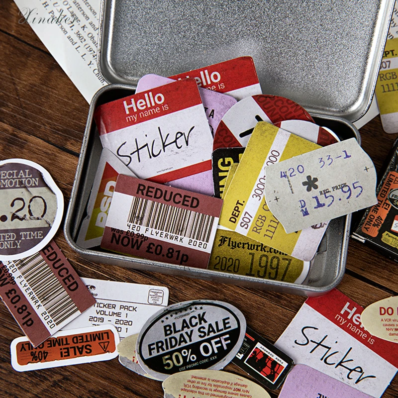 45 шт Винтаж английский тег коллекция бумажные наклейки для украшения стены