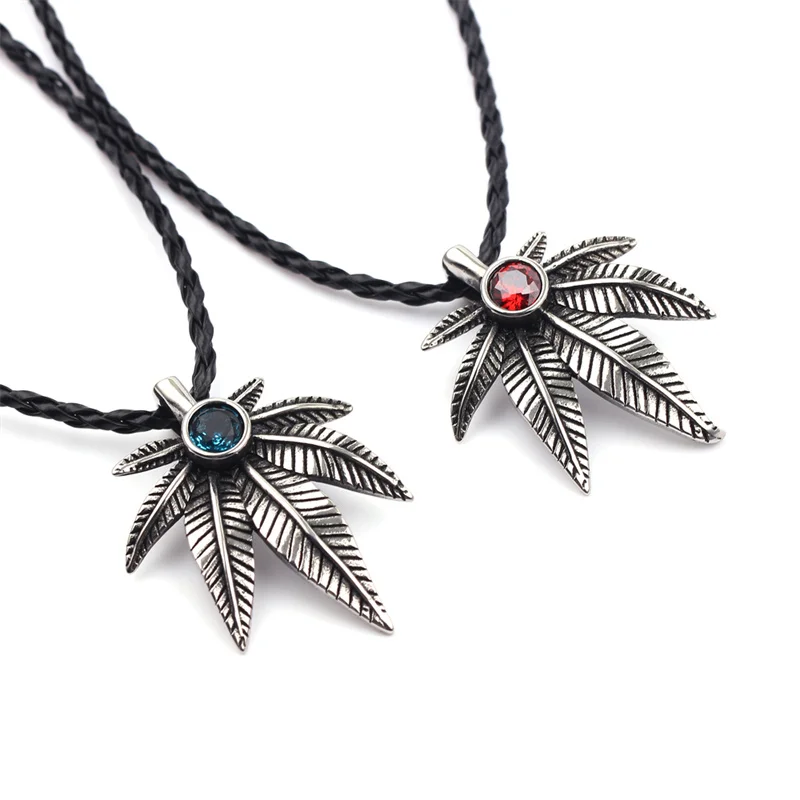 1 шт. модный ожерелье кленовый лист пеньковый ретро Очаровательная цепочка
