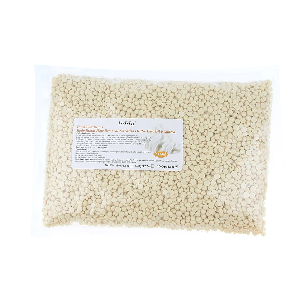 

1000g No Strip Depilatory Hot Film Hard Wax Leg Arm Hair Removal Beans New