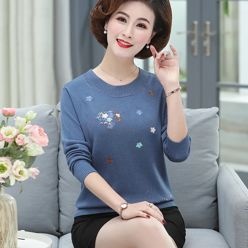 Зимний женский свитер платье для мамы новый теплый пуловер Bao короткий вязаный