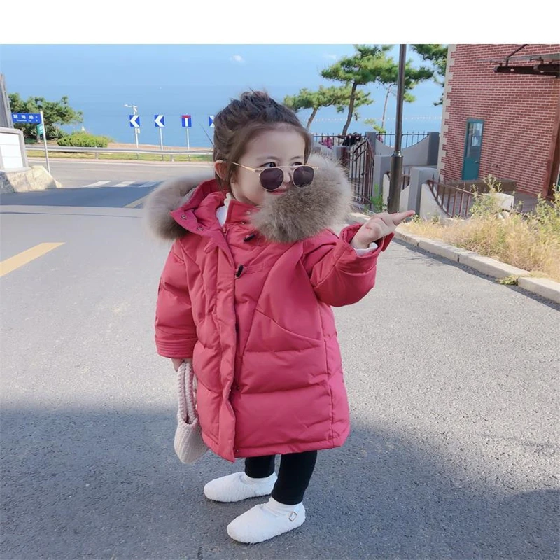 

Girls Baby's Kids Down Jacket Coat 2022 Thread Warm Plus Thicken Winter Autumn Cotton Outerwear Hooded Children's Clothing