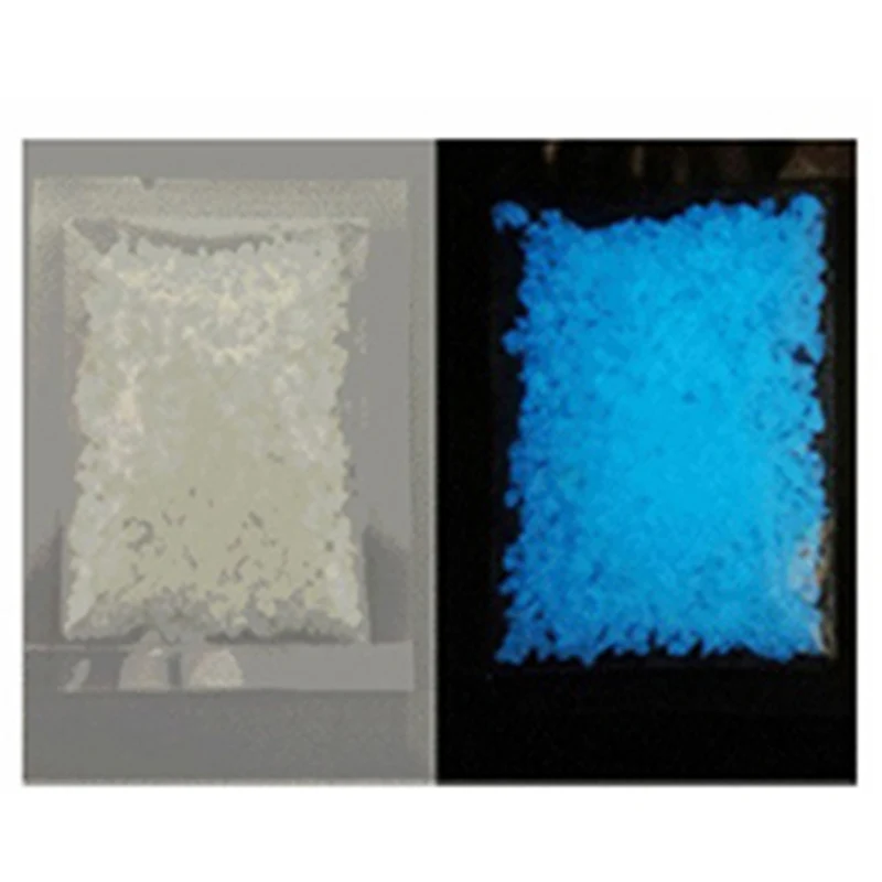 Sky Blue 2 шт./компл. сада парка дорожной гальки светящийся песок камни свечение в темные узоры для аквариумы для рыб танк украшение из камня украшения - Цвет: Sky Blue