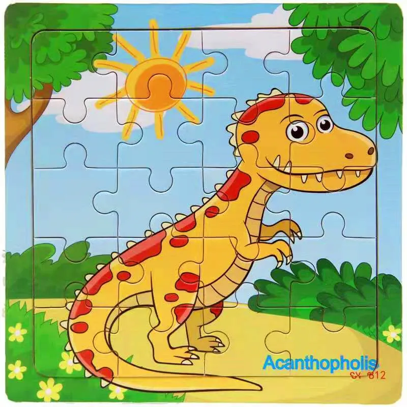 Светло-желтый Животные деревянная модель игрушки головоломка деревянные игрушки детские развивающие игры игрушки для детей развивающие игрушки подарки для детей - Цвет: Светло-желтый