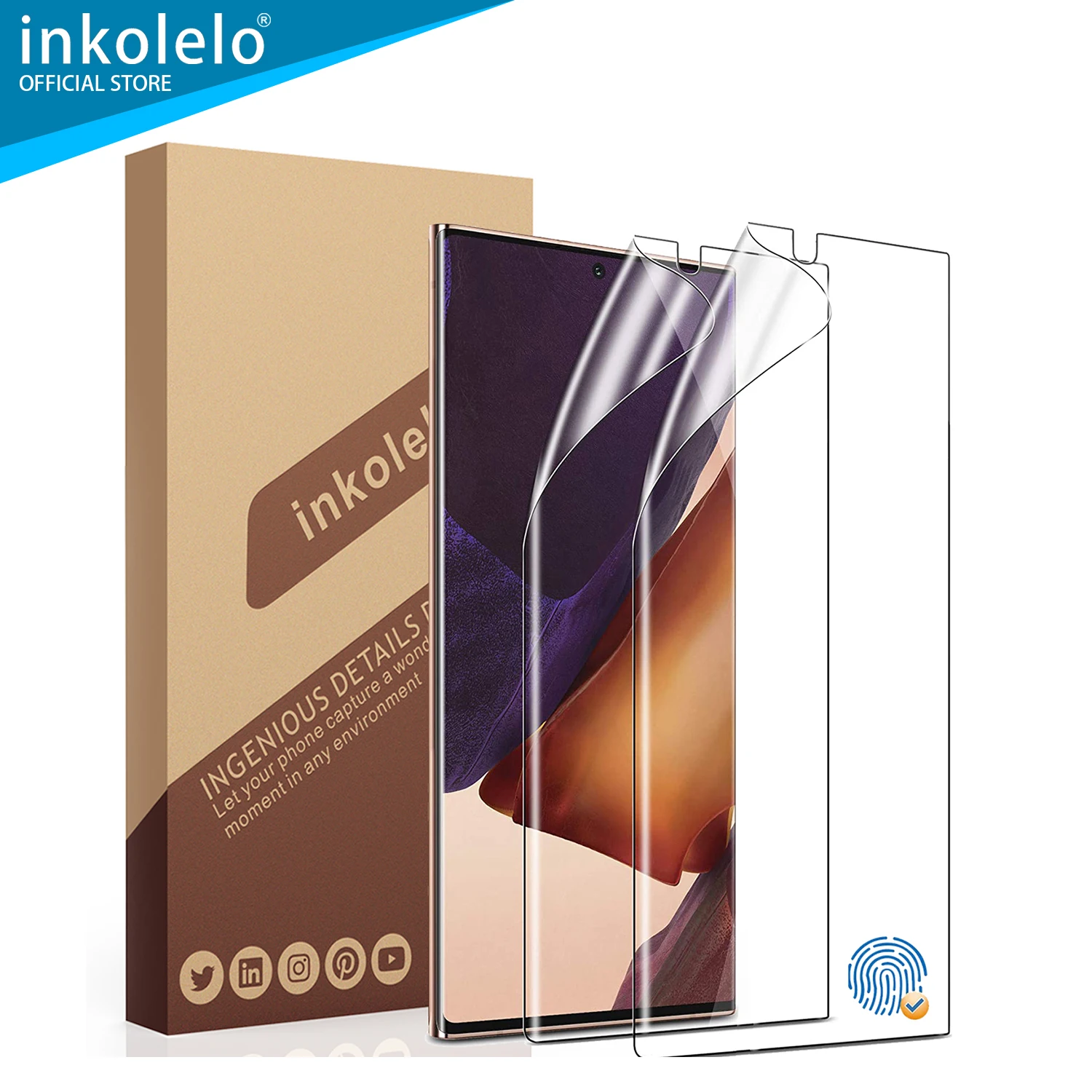 

Inkolelo Screen Protector for Samsung Galaxy Note20 Ultra [2 Pack][Bubble Free][Soft TPU][High Definition]Screen Protection Film