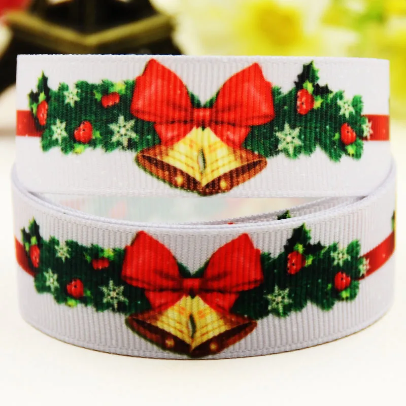 

Новогодняя мультяшная лента в рубчик, 22 мм, 25 мм, 38 мм, 75 мм, украшение для вечерние ринки, 10 ярдов