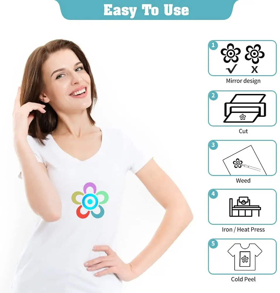 Футболка с теплопередающим виниловым узором |