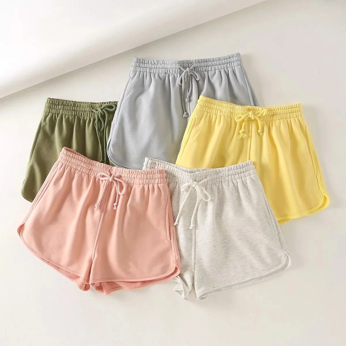 

Women's Shorts Drawstring High Waist Harem Short Mujer Casual Loose Pockets Short Cargo Y2k Streetwear Female Short 2021 Summer