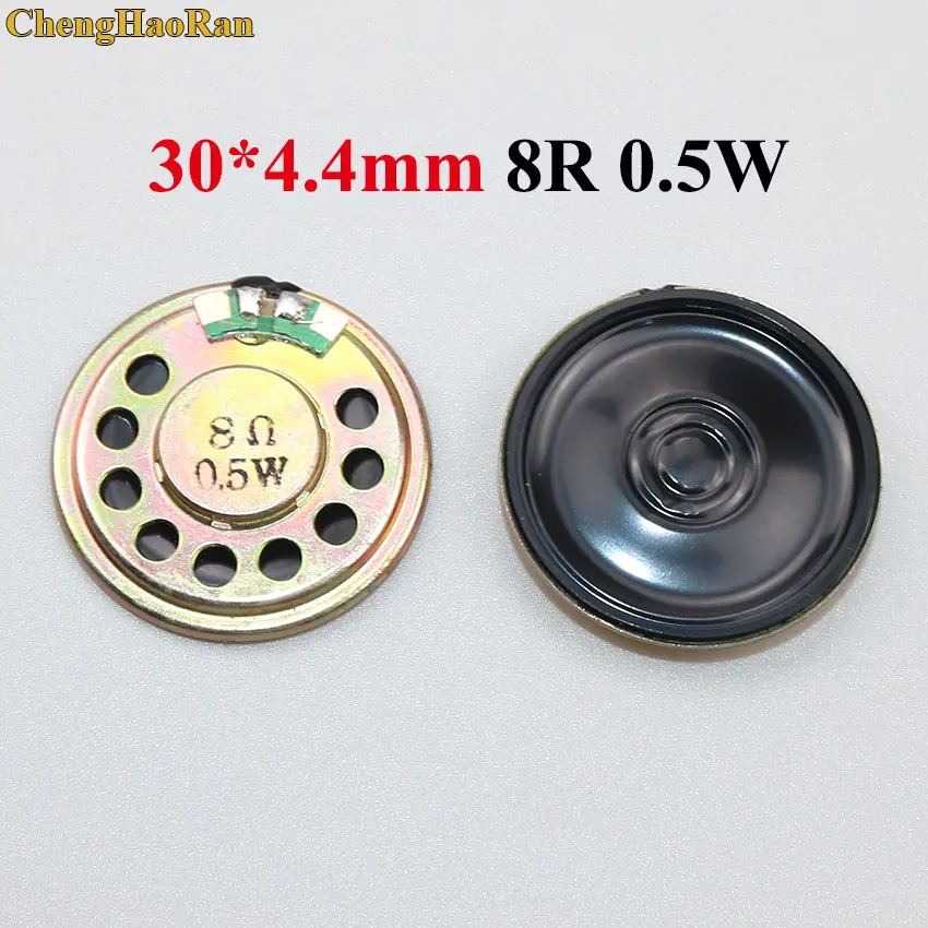 30mm 8R 0.5W ChengHaoRan 8 Ом 0,5 Вт звуковой громкоговоритель 8R 0,5 W 10 мм, 15 мм, 20 мм 23 мм 26 мм, 30 мм, 32 мм, 40 мм 50 мм громкий запасные части для динамиков - Цвет: 30mm 8R 0.5W