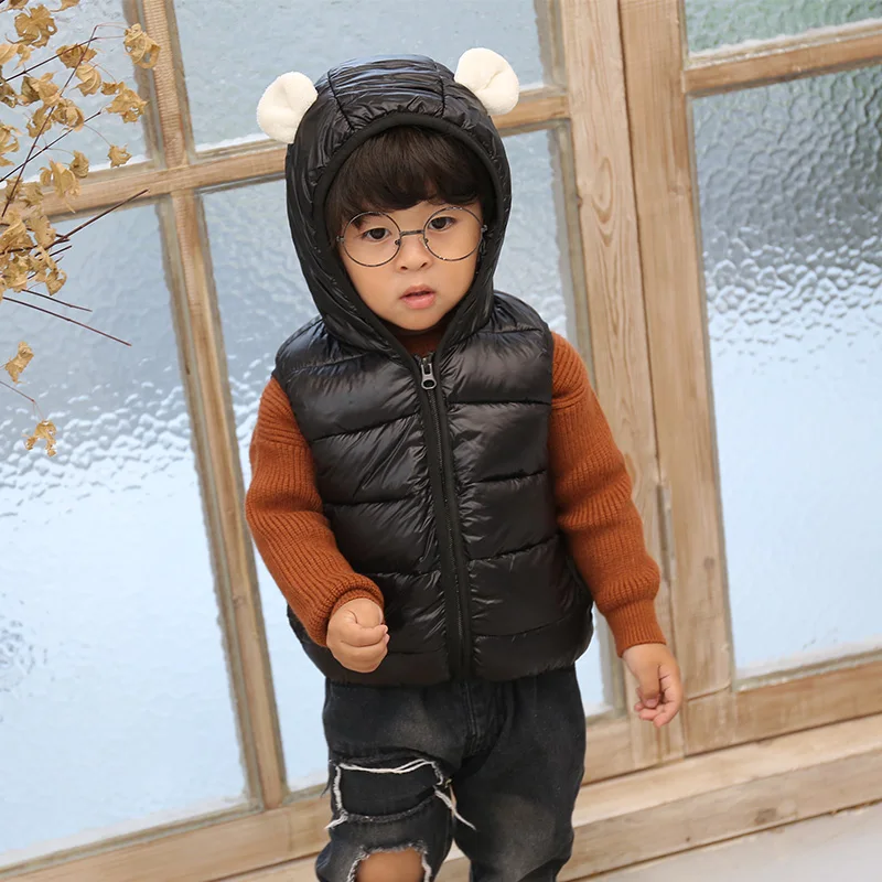 2019 теплые детские жилеты на осень-зиму жилет для маленьких мальчиков и девочек 0-4