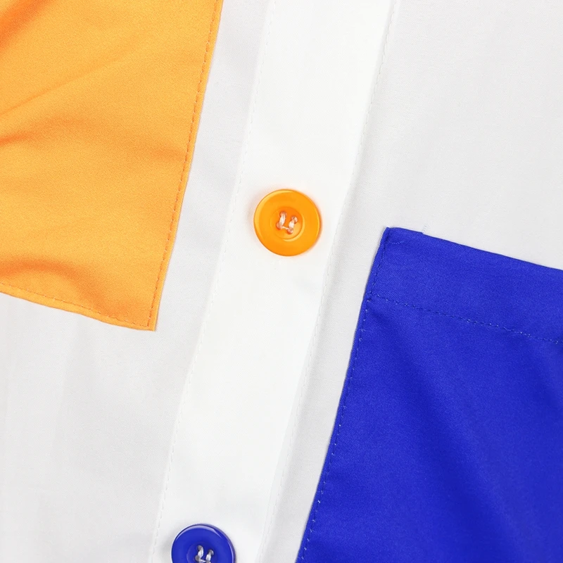 

Plus Size Long Sleeve Shirt Dress Women Casual Summer Dress Patchwork Pocket Button Oversize High Low Asymmetrical T Shirt Dress