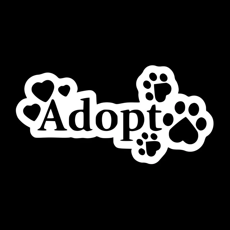 

15*7.5cm Adopt Car Truck Vinyl Decal Sticker Motorcycle SUVs Bumper Car Window Laptop Car Stylings