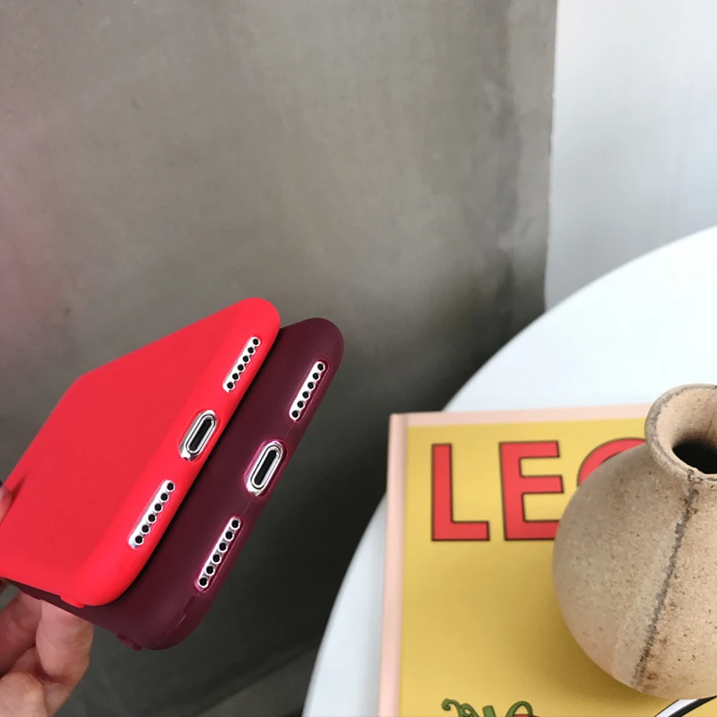 Чехол для iphone7 8 6 6s Plus XR XS MAX X Funda из силикона простой Оригинальный чехол iPhone11 ТПУ |