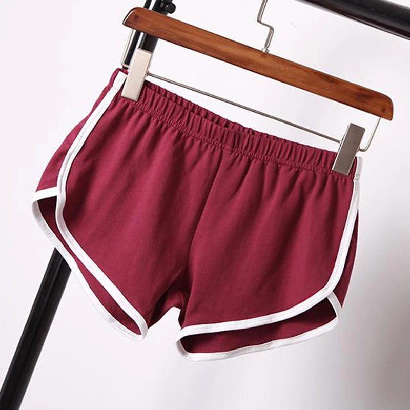 

Sports Shorts Women Summer 2021 New Candy Color Anti Emptied Skinny Shorts Casual Lady Elastic Waist Beach Correndo Short Pants