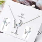 Очаровательное ожерелье с подвеской в виде Луны из стерлингового серебра 925 пробы, ювелирные изделия для женщин и девочек, воротник DZ848