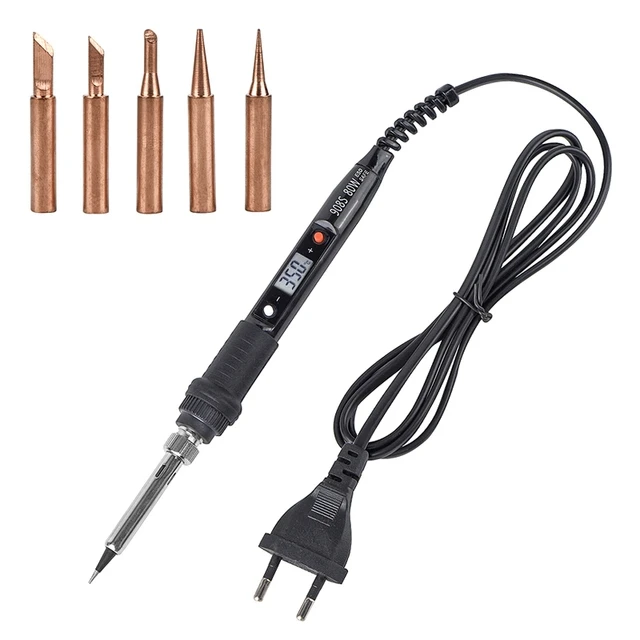 

QHTITEC LCD Electric Soldering iron 220V 110V 80W Adjustable Temperature Repair ToolsWith quality soldering Iron Tips